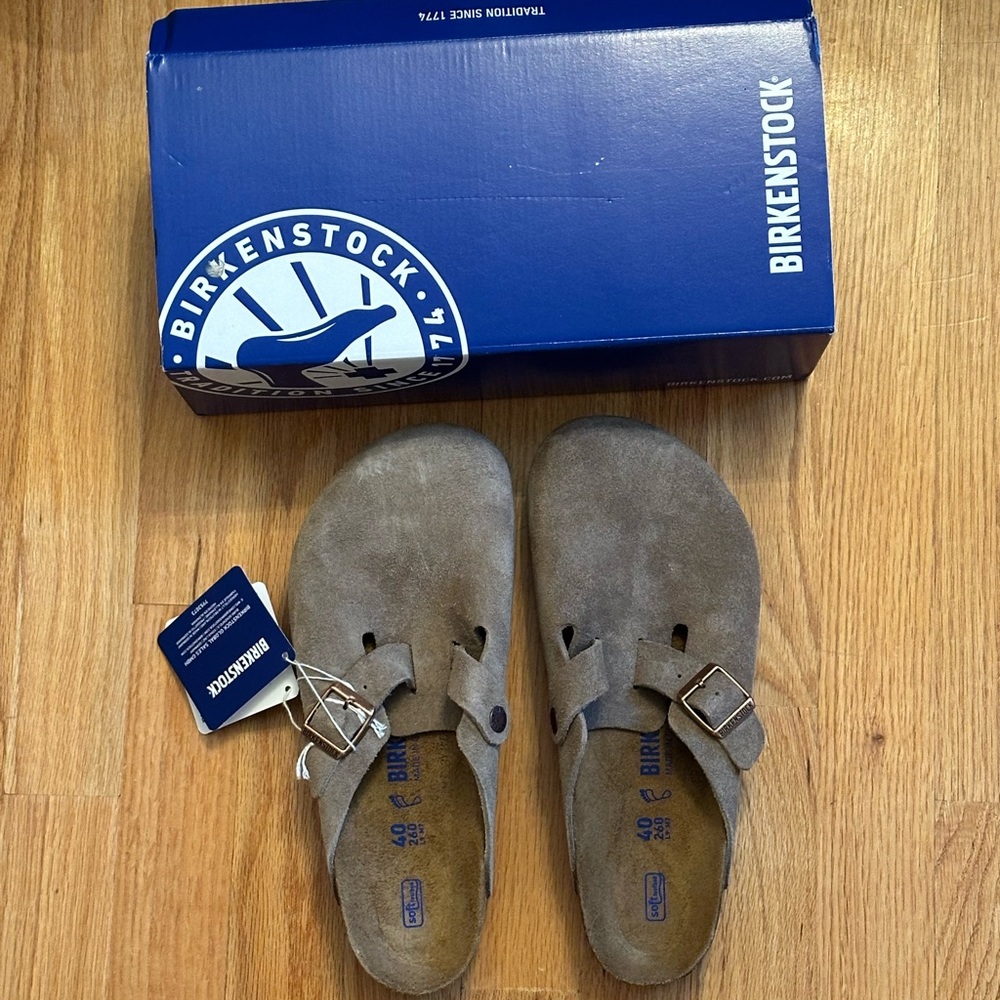 Clogs pair with a farm-style dress and cozy wool sweater, for a cozy fall day.